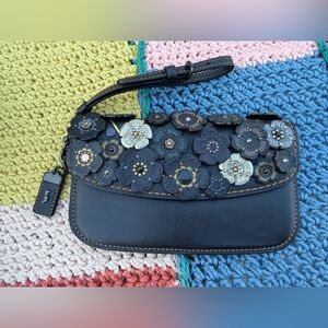 Coach Clutch With Tea Rose